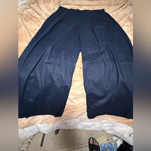 Banana Republic Dark Blue Linen Wide Leg Trousers 16P NWT